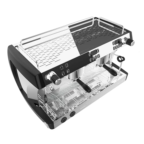 Cecotec Barista Mattina 2X – Machine à Café Expresso Professionnelle à Deux Groupes, Pré-Infusion, Pompe 9 Bars, Chaudière Triple, Affichage PID