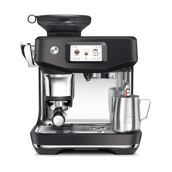 Sage The Barista Touch Impress – Machine à Café Automatique avec Mousseur de Lait et Moulin Intégré, 8 Programmes, Truffe Noire