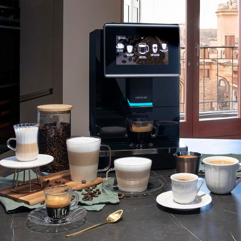 Cecotec Cremmaet Touch OCS – Cafetière Super-Automatique Expresso 1500W, 19 Bars, Écran TFT, Thermoblock, Réservoir 2L, Mousseur 600ml
