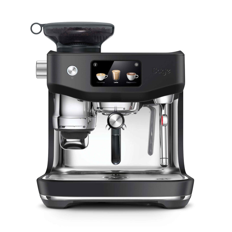 Sage The Oracle Jet – Machine Expresso à Porte-Filtre avec Moulin Intégré et Mousseur à Lait, 1600W, 14 Programmes, Truffe Noire