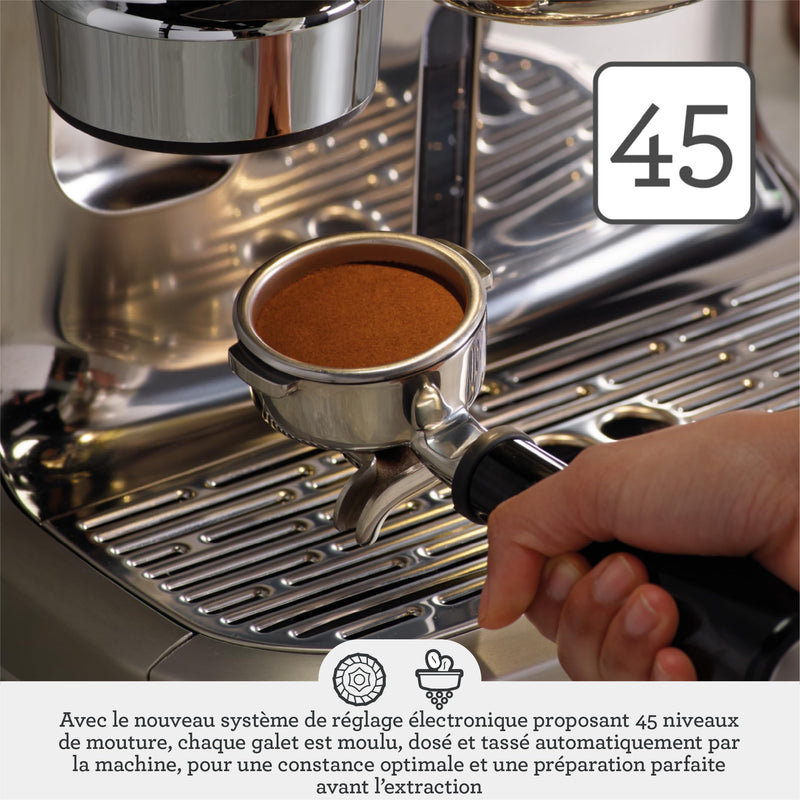 Sage The Oracle Dual Boiler – Machine à Café Automatique avec Mousseur à Lait, 16 Programmes, Acier Inoxydable