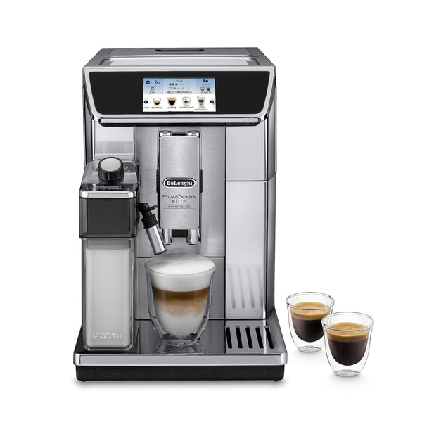 De'Longhi PrimaDonna Elite Experience ECAM656.85.MS – Machine à Café Expresso Automatique, Noir & Métallique