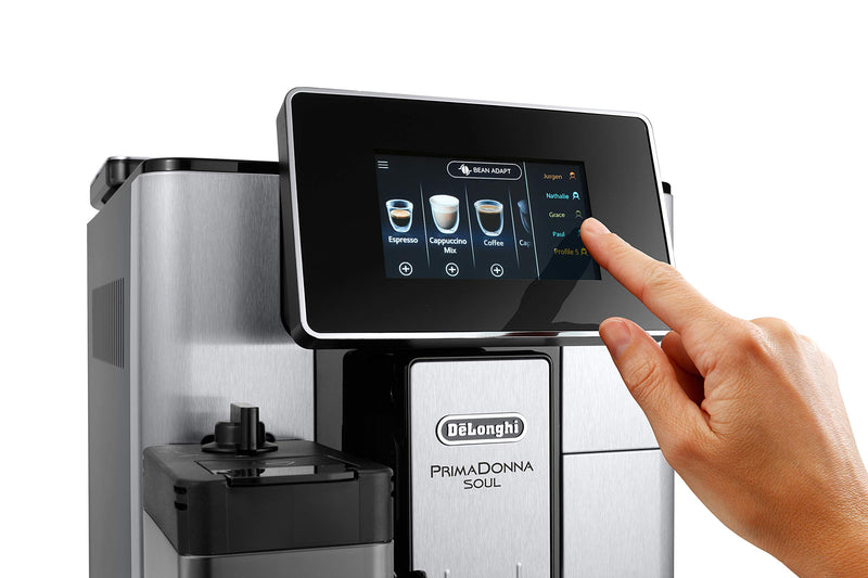 De'Longhi PrimaDonna Soul ECAM610.75.MB – Machine à Café Expresso & Cappuccino, Noir et Argenté