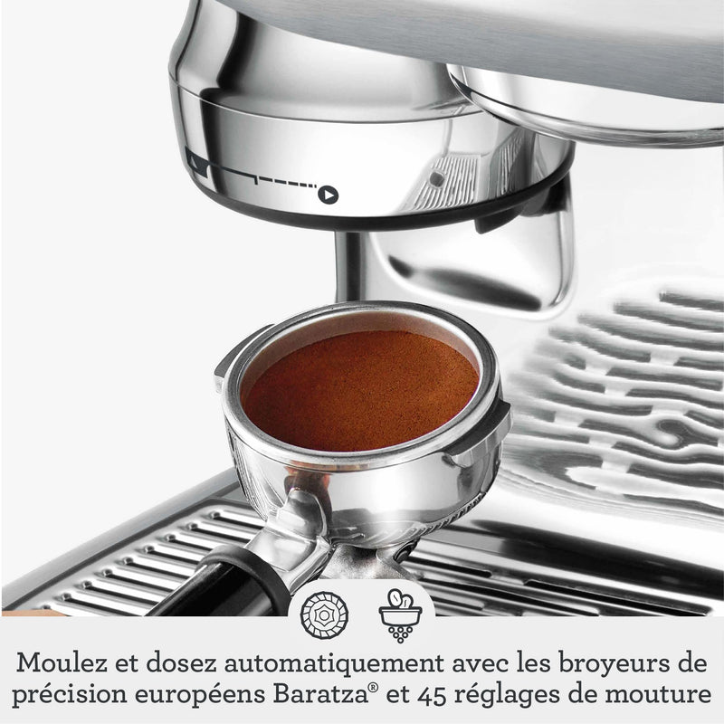 Sage The Oracle Jet – Machine Expresso à Porte-Filtre avec Moulin Intégré, Mousseur à Lait Manuel & Automatique, 1600W, 14 Programmes, Acier Inoxydable